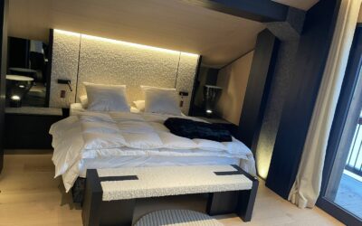 Agencement sur mesure d’une chambre dans un chalet à Courchevel, en Savoie